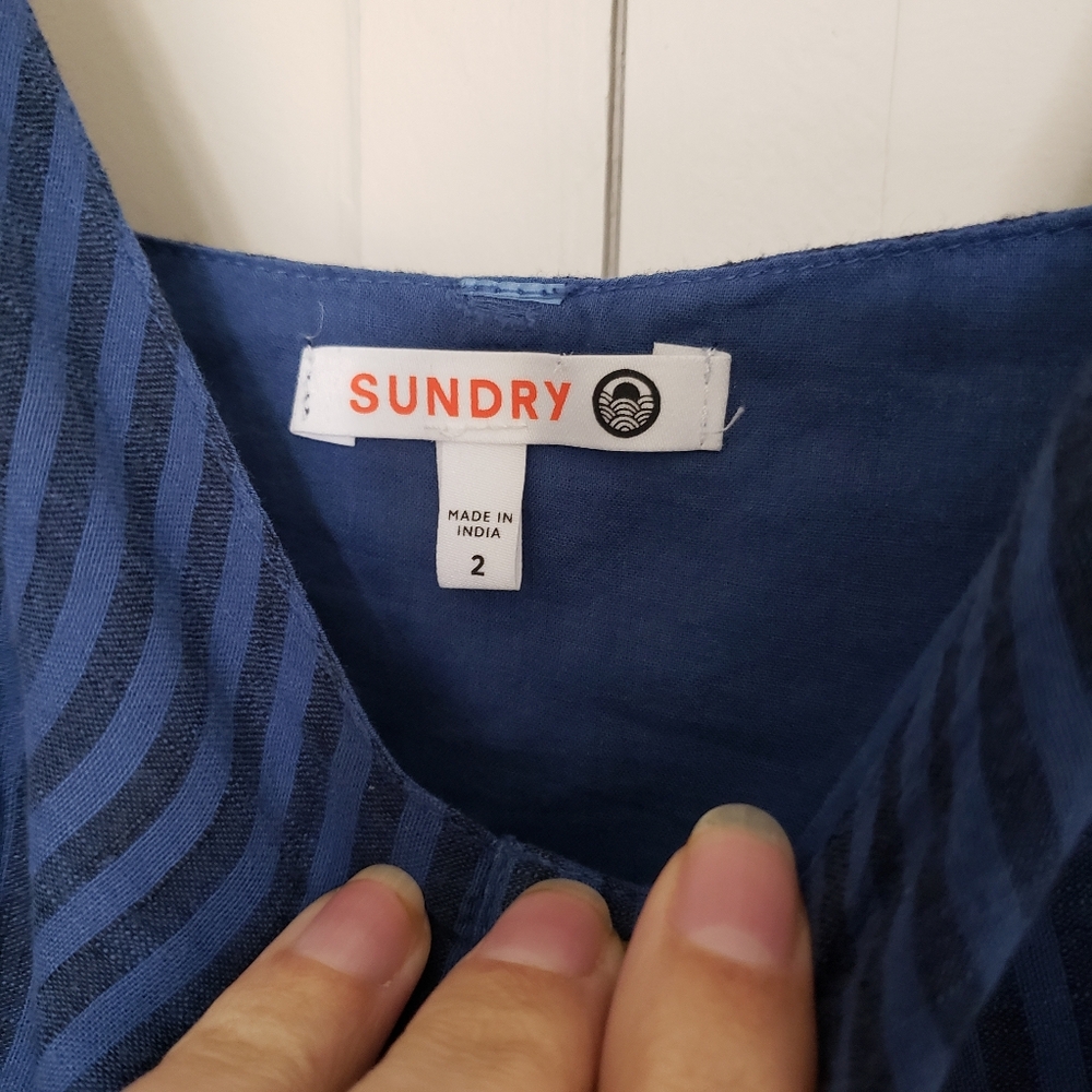 Blue Striped Maxi Dress - Picture 5 of 10